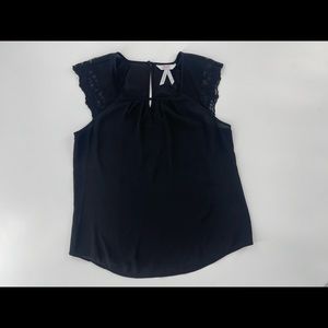 CANDIE'S Made To Sparkle Sleeveless Black Shirt Juniors Size S